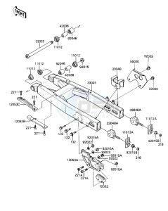 KX 500 C [KX500] (C1) [KX500] drawing SWING ARM