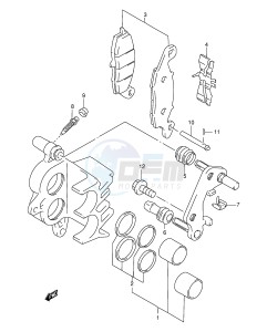 GS500E (E2) drawing FRONT CALIPER