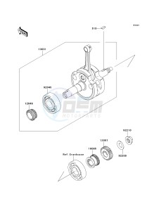 KLX 140 B (KLX140L MONSTER ENERGY) (B8F-B9FA) B9F drawing CRANKSHAFT