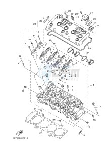 MTN1000 MT-10 (B67D) drawing CYLINDER HEAD