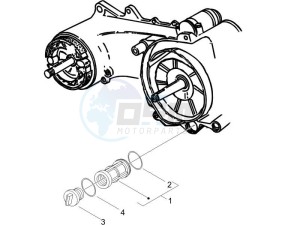 Zip 50 4T drawing Flywheel magneto cover - Oil filter