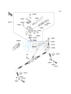 KVF 650 E [BRUTE FORCE 650 4X4 HARDWOODS GREEN HD] (E1) E1 drawing FRONT MASTER CYLINDER