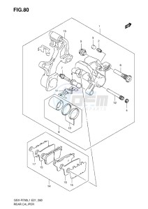 GSX-R750 drawing REAR CALIPER