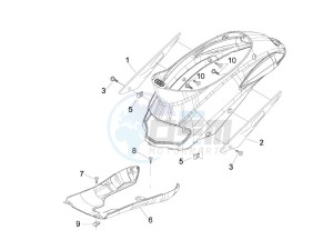 Liberty 125 4t ptt (SL) SL drawing Side cover - Spoiler