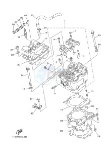 YFZ450 YFZ450B (1PD2 1PD3 1PD1) drawing CYLINDER