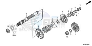 GL1800BE F6B Bagger - GL1800BE UK - (E) drawing FINAL SHAFT