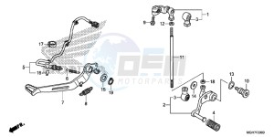 VFR1200XF CrossTourer - VFR1200X 2ED - (2ED) drawing PEDAL