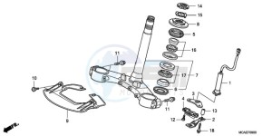 GL1800A ED drawing STEERING STEM