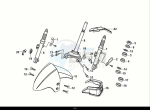 ORBIT III 50 (XE05W2-NL) (E5) (M1) drawing STEERING STEM - FRONT CUSHION