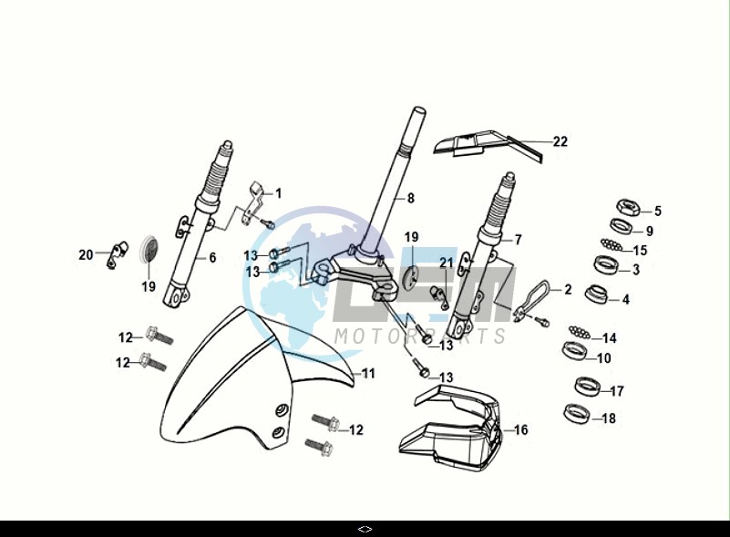 STEERING STEM - FRONT CUSHION