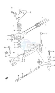 DF 175 drawing Throttle Rod