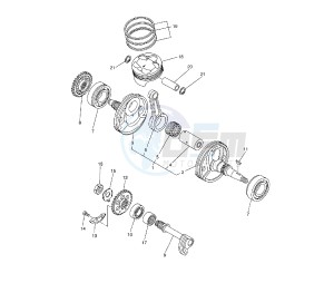 WR F 250 drawing CRANKSHAFT AND PISTON