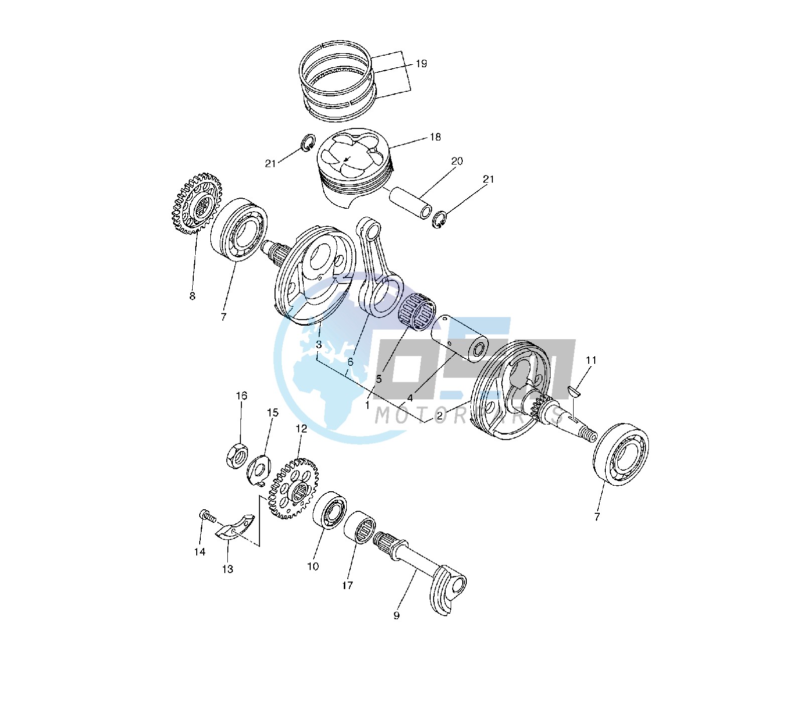 CRANKSHAFT AND PISTON