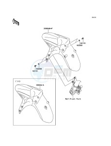 VERSYS KLE650CCF XX (EU ME A(FRICA) drawing Front Fender(s)