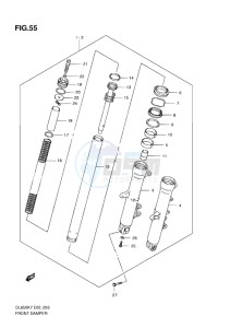 DL650 ABS V-STROM EU-UK drawing FRONT DAMPER