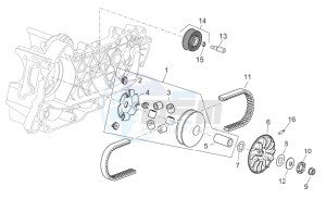 Scarabeo 250 Light e3 drawing Variator assembly