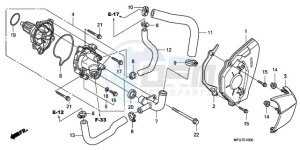 CB600F9 UK - (E / MKH) drawing WATER PUMP