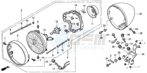 VT750CD3 drawing HEADLIGHT