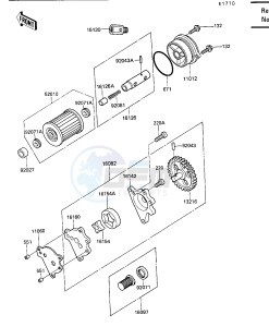 KL 650 A [KLR650] (A1-A5) [KLR650] drawing OIL PUMP