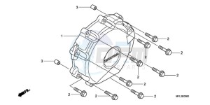 CBR1000RR9 UK - (E / MK) drawing A.C. GENERATOR COVER (CBR 1000RR)