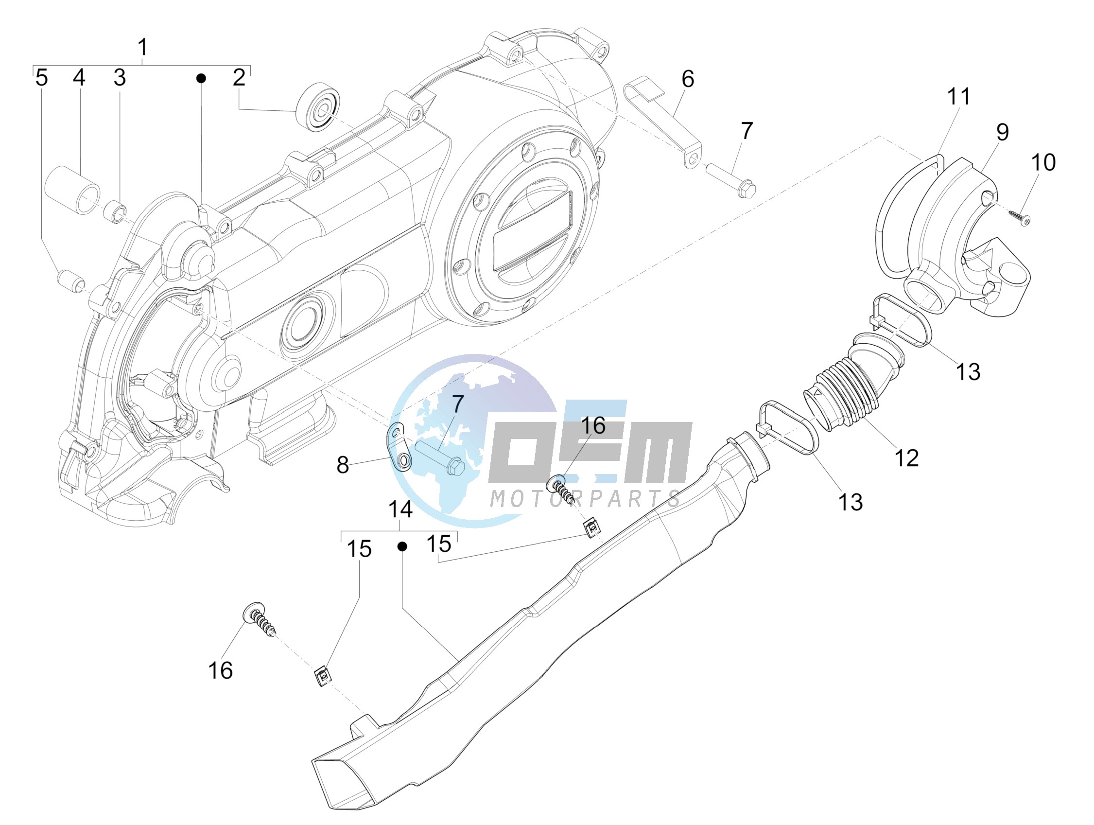 Crankcase cover - Crankcase cooling