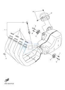 XJ6N 600 XJ6-N (NAKED) (B617 B618) drawing EXHAUST