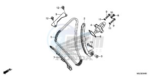 CBR500RE CBR500R UK - (E) drawing CAM CHAIN/ TENSIONER