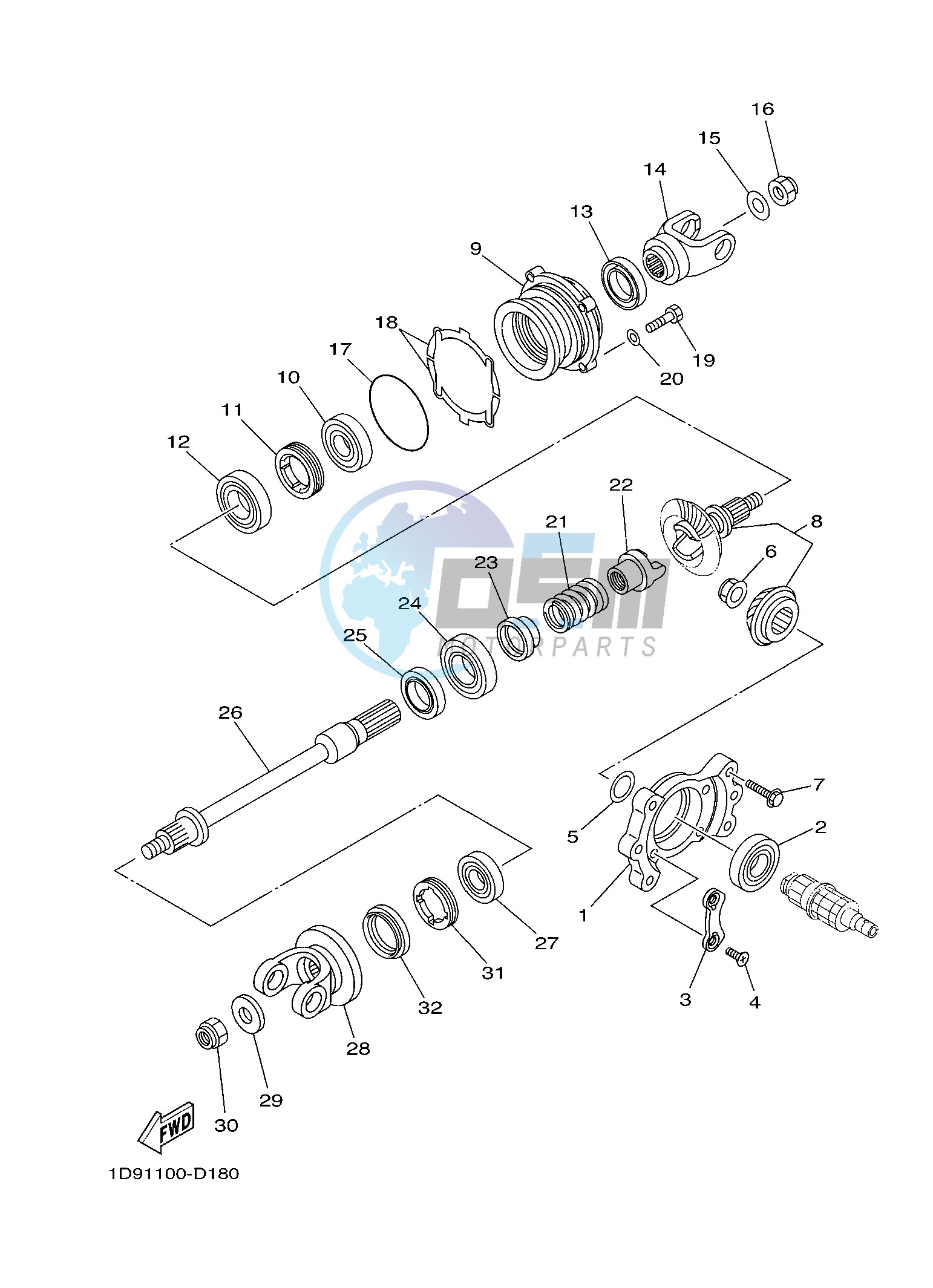 MIDDLE DRIVE GEAR