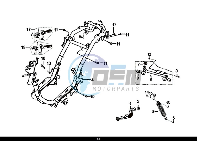 FRAME BODY ENGINE MOUNT