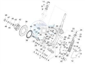 GTV 300 SEI GIORNI IE E4 ABS (EMEA) drawing Fork/steering tube - Steering bearing unit