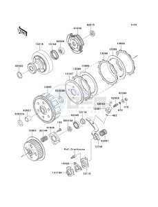 KLF 250 A [BAYOU 250] (A6F-A9F) A6F drawing CLUTCH