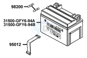 PEOPLE S 50 4T from 05-2009 drawing Battery