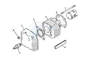 BW'S 100 drawing CYLINDER HEAD