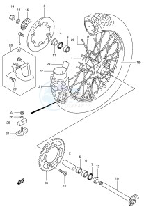 DR-Z400 (E1) drawing REAR WHEEL