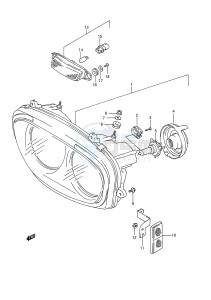 GSX-R1100 (E28) drawing HEADLAMP