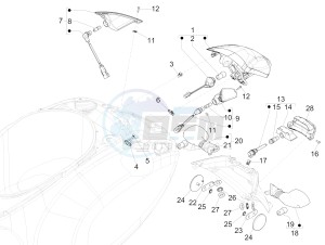 SPRINT 50 4T 4V NOABS E2 (NAFTA) drawing Rear headlamps - Turn signal lamps