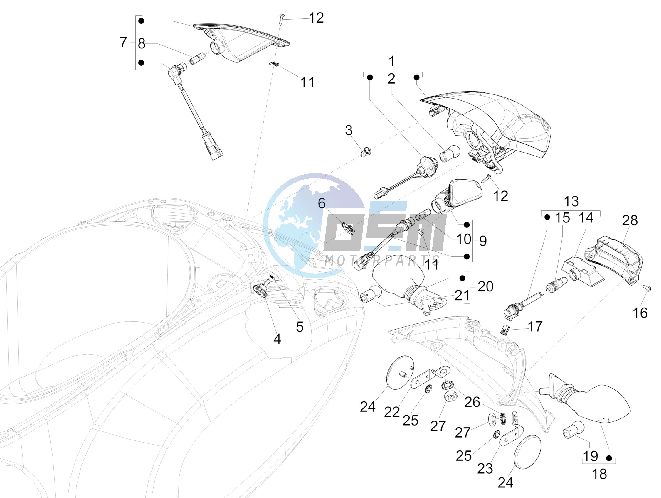 Rear headlamps - Turn signal lamps