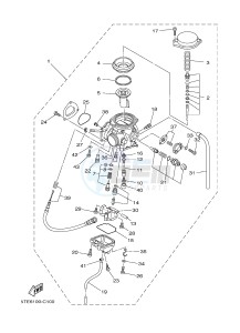 YFM450FWAD YFM45FGPD GRIZZLY 450 EPS (1CTP 1CTR 1CTS) drawing CARBURETOR