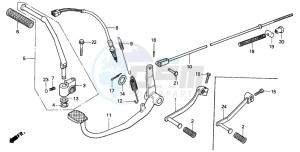 CG125M drawing PEDAL/KICK STARTER ARM