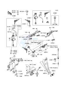 Z750 ABS ZR750MBF FR GB XX (EU ME A(FRICA) drawing Ignition Switch