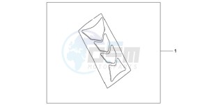 CBR1000RR9 Korea - (KO / MME SPC) drawing TANK PAD HRC LOGO