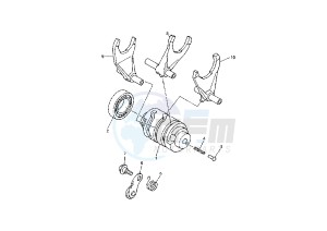 WR 400-426 F 400 drawing SHIFT CAM-FORK