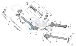 RSV 4 1000 APRC Factory ABS USA drawing Handlebar - Controls