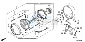 VT750C2BB Shadow E drawing HEADLIGHT (VT750C2B E)