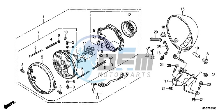 HEADLIGHT (VT750C2B E)