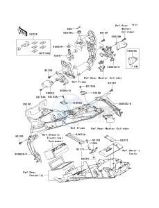 ZX 1000 D [NINJA ZX-10R] (D6F-D7FA) D7FA drawing FRAME FITTINGS