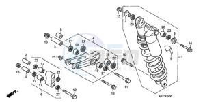 XL700V9 UK - (E / MKH) drawing REAR CUSHION