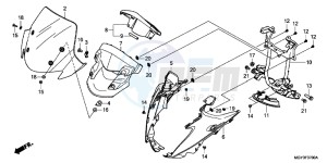 VFR800XB Crossrunner E drawing UPPER COWL