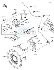 VERSYS 650 ABS KLE650FHFA XX (EU ME A(FRICA) drawing Rear Brake