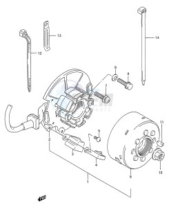 RM250 (E28) drawing MAGNETO